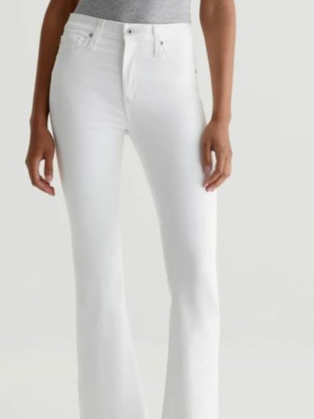 AG Adriano Goldschmied Farrah Boot High Rise Jeans White Size 29x32 Retail $210